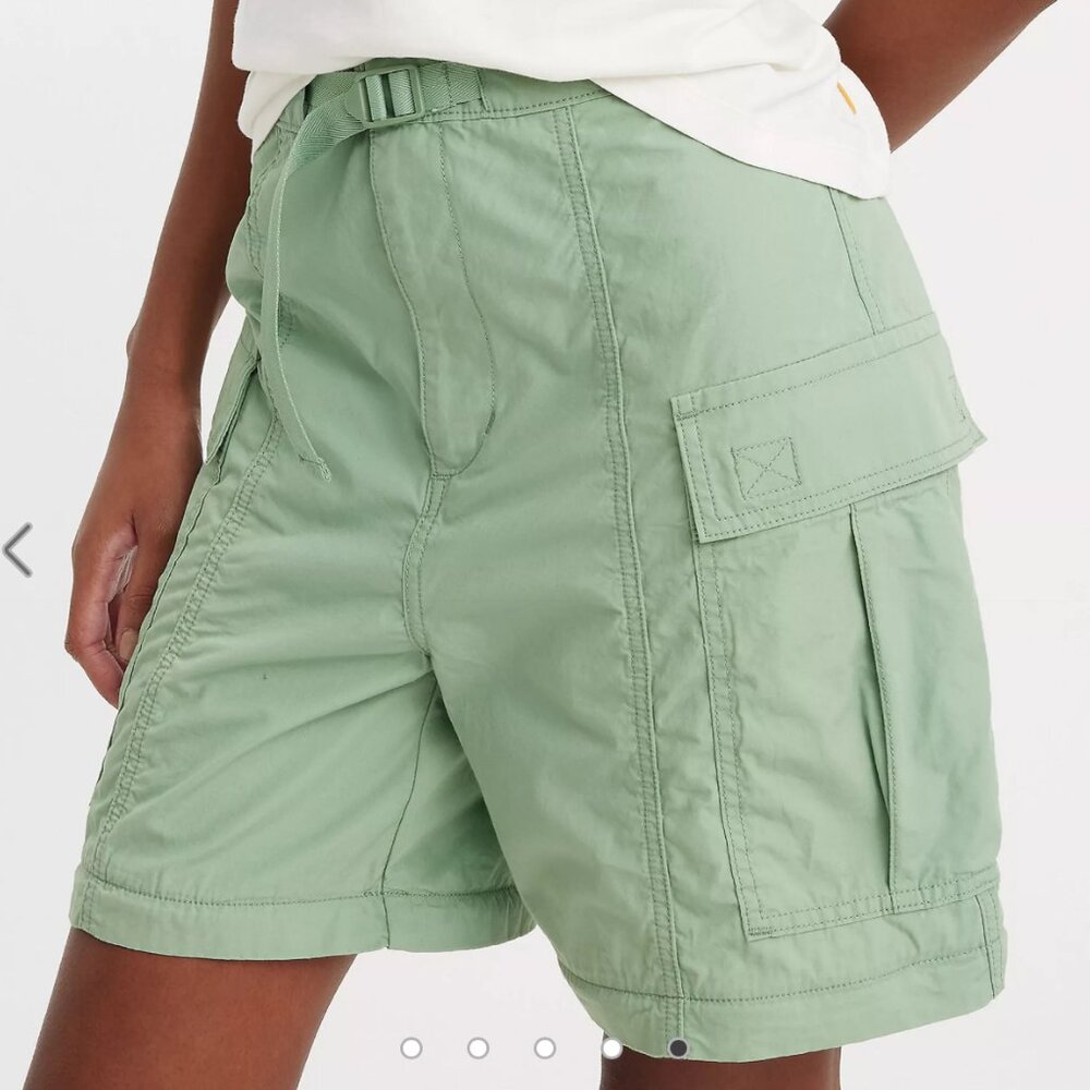 035 Levis X Free People Convertible Cargo Pants in Jade NWT Size 28 - Picture 2 of 12